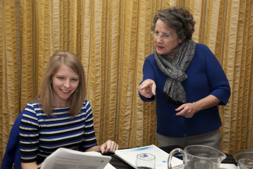 Dean Mary Gowan in the Capital Markets Lab