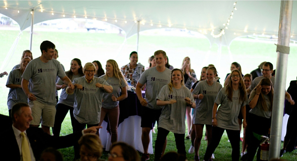 Celebratory Dancing at Hart School Unveiling