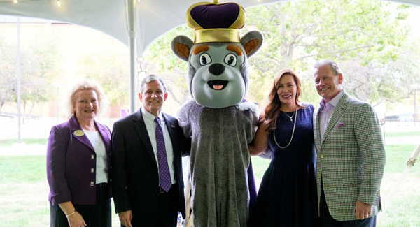 Algers and Harts with Duke Dog at Hart School Unveiling