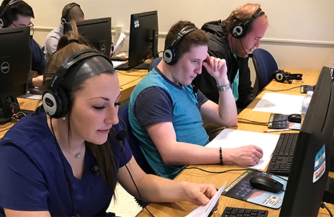 JMU students participating in the NASCAR University training and internship initiative