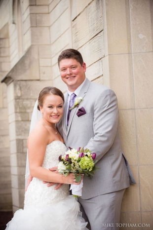 Portrait of Morgan and Josh Wells at their wedding - March 2016 - Mike Topham