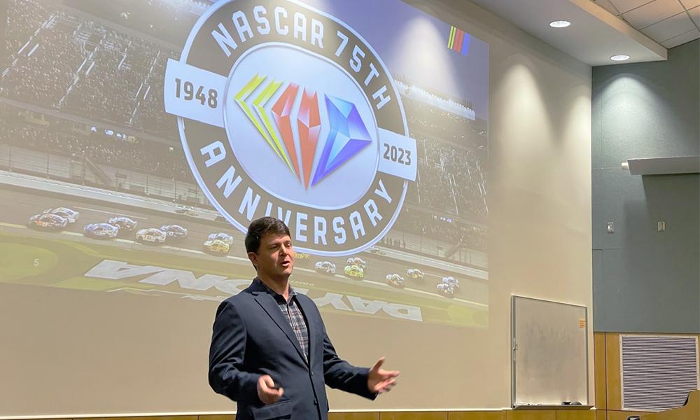 Hart School alumni and NASCAR’s Managing Director of Social Responsibility, Pete Stuart (‘03) presents “Driving Progress: Inside NASCAR’s Transformation.”