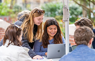 Photo of students in a lab