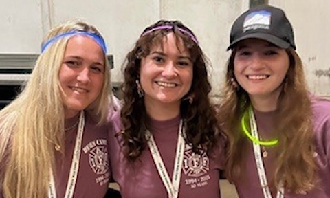Occupational Therapy students Corrinn Ford, Cate Foster and Chloe Swan working at Central Virginia Burn Camp