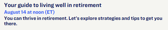Your Guide to Living Well in Retirement