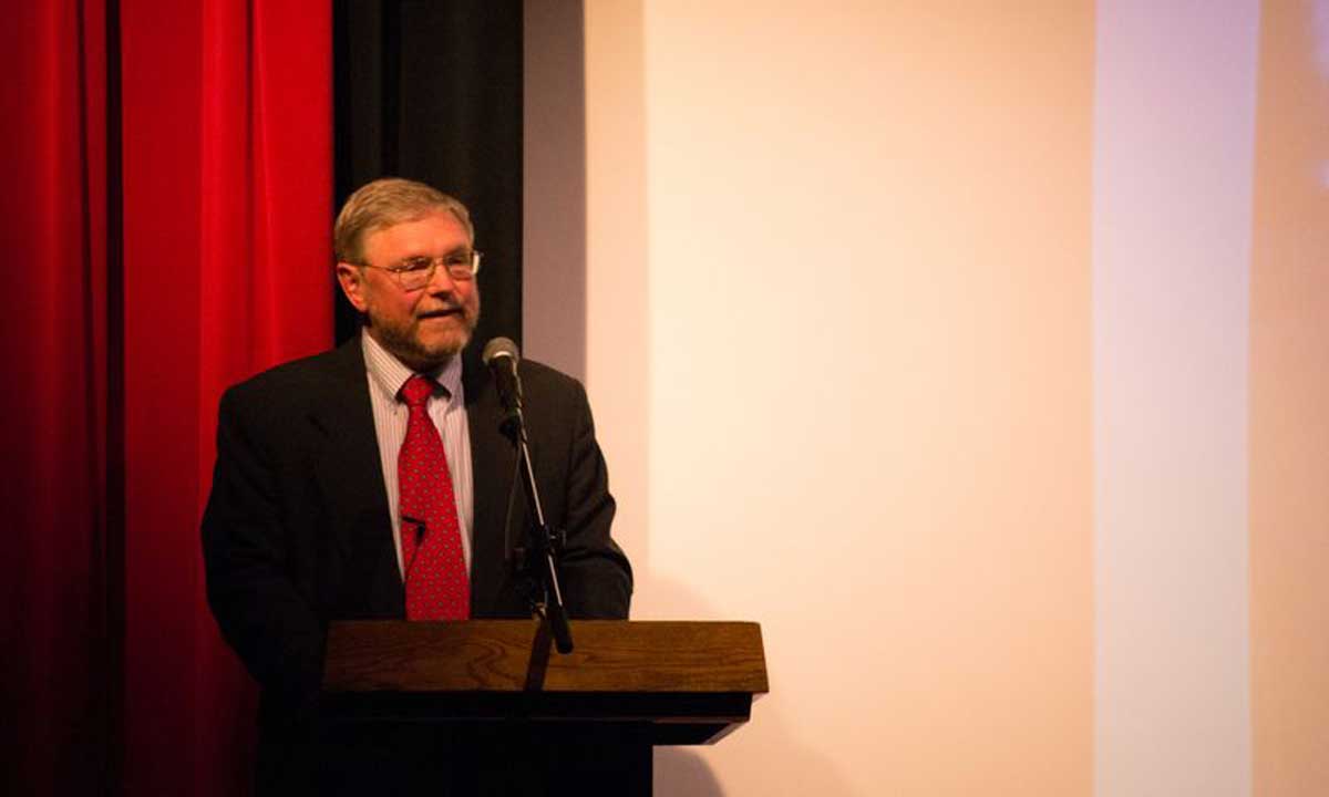 Dr. David Mattern, associate editor of The Papers of James Madison at the University of Virginia, presents an engaging lecture, "Beyond the Marble Man: Who was James Madison?" as part of Inauguration Week at JMU. 