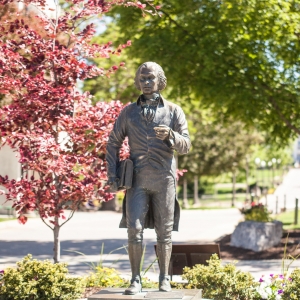 Little Jimmy statue in front of Varner House