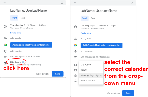 How to sign-up using Google Calendar