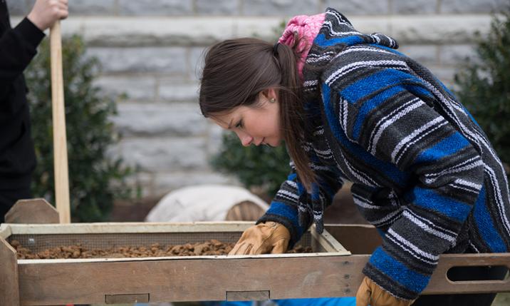 JMU archaeology student