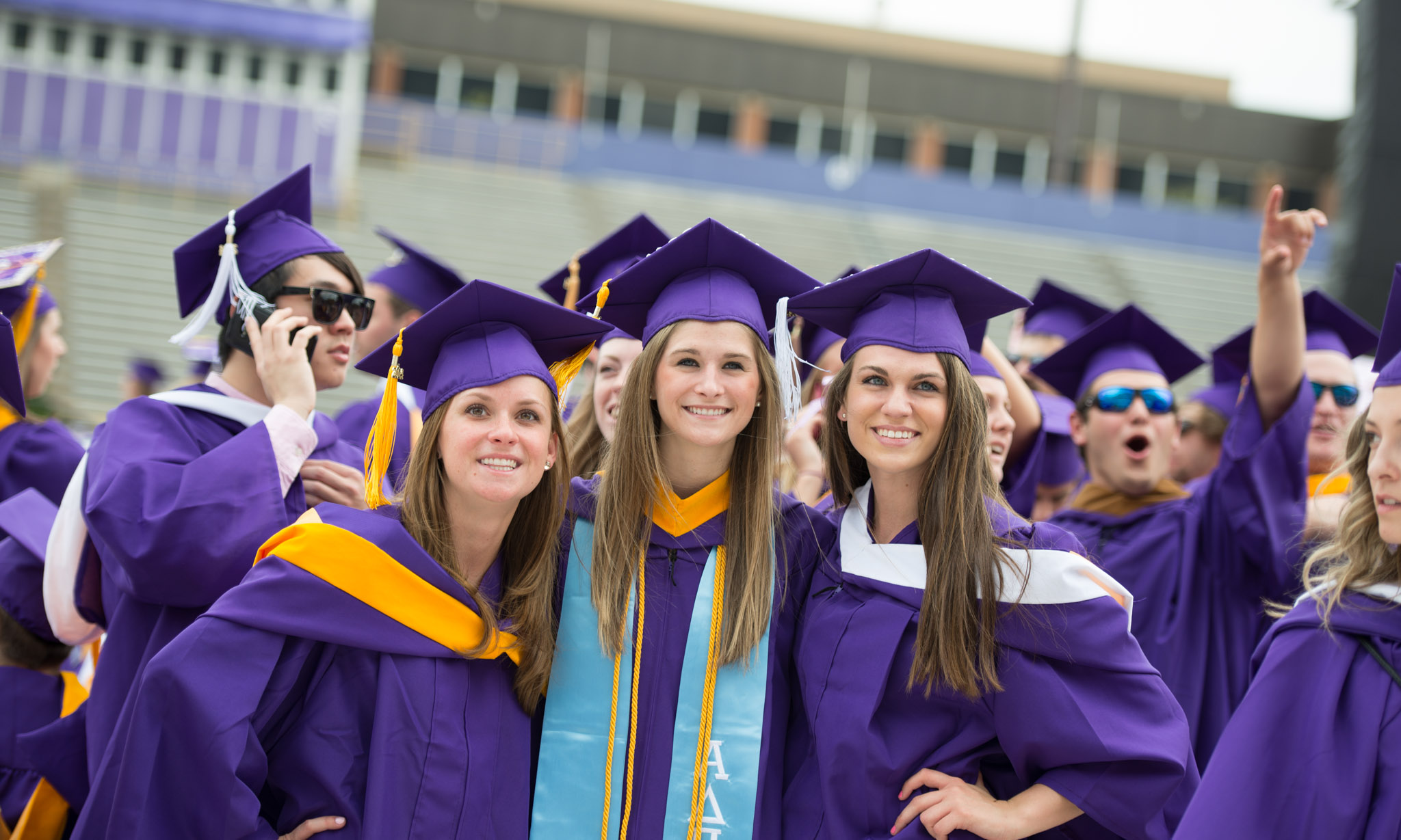 Class of 2014 graduates celebrate before commencement exercises.