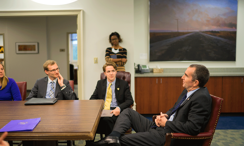 Photo from JMU SGA lobbying trip February 2016