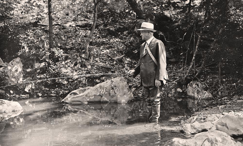 Herbert Hoover fishing