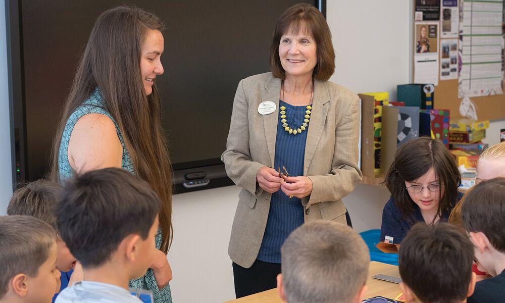 Schwarts with Valerie Smith, one of her first students at JMU.