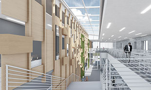 artist rendering of interior of phillips hall replacement
