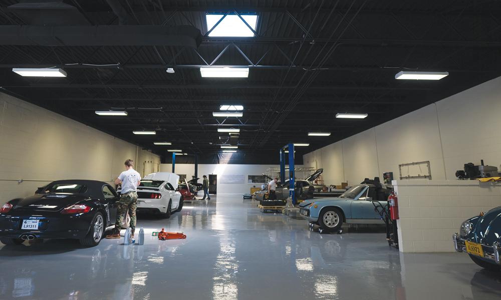 Interior of Madison Automotive Apprentices shop