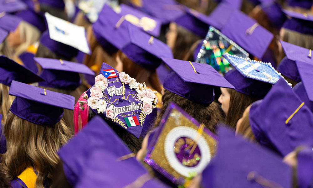 decorated graduation cap saying first-generation