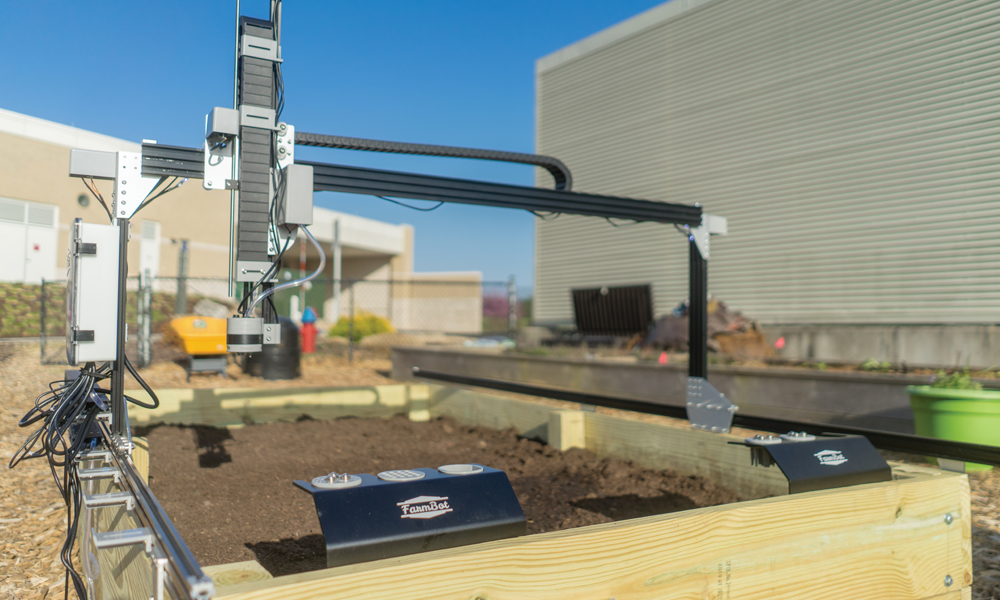 JMU Fueled is a collaborative, student-run food truck initiative that uses a ”farmbot,” purchased by the X-Labs in 2018, to automate parts of the farming process, such as planting seeds and removing weeds.