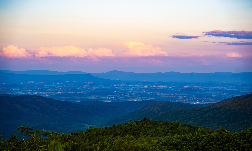 Aerial view of the Shenandoah Valley