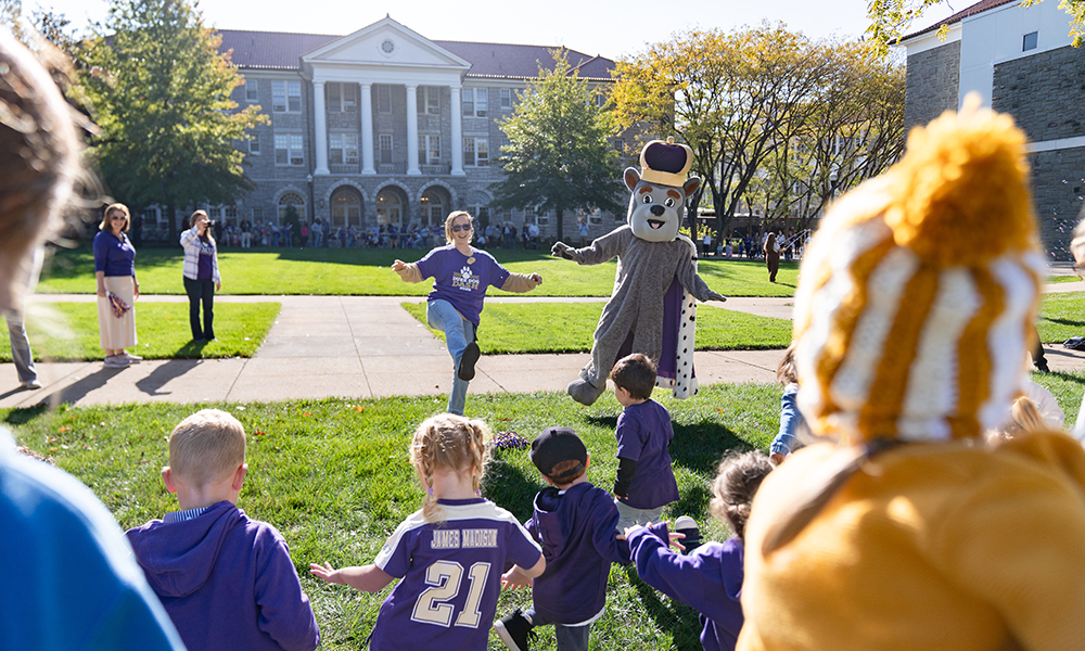 Little Dashers on the Quad during Homecoming 2025