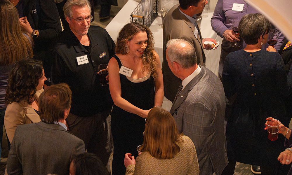 President Jim meets Whitney Reid (’14)