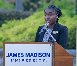 Jessica Abadji speaks at Madison Promise press conference