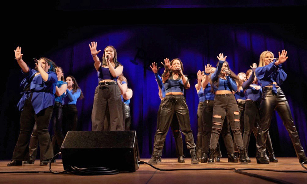  BluesTones competing at the 2023 International Championship of Collegiate A Cappella’s quarterfinals