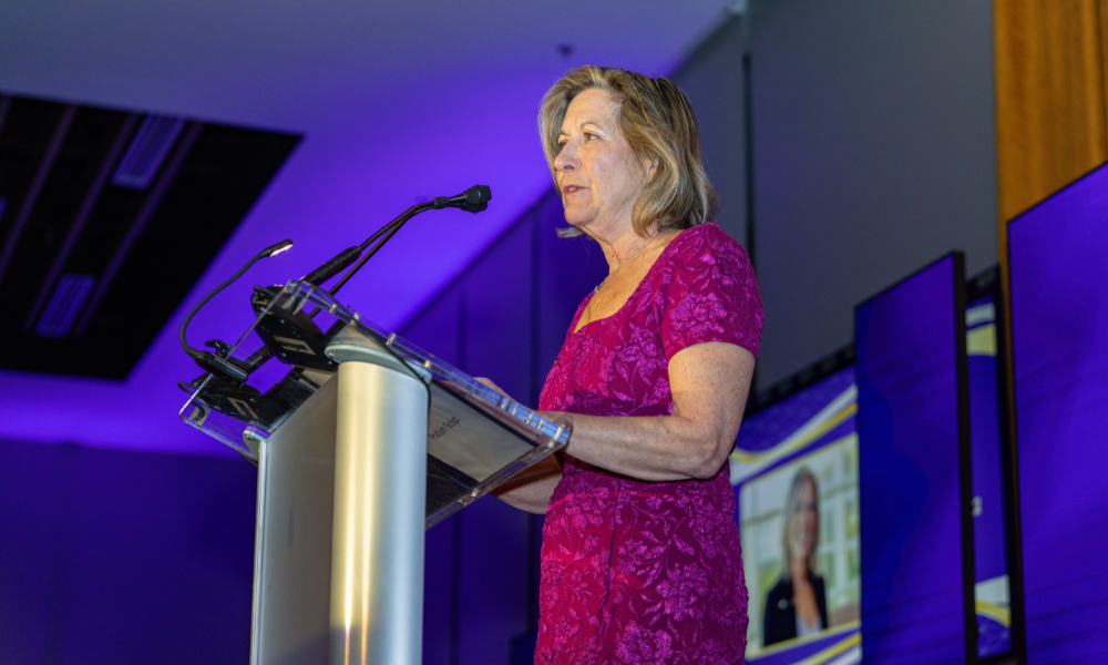 Award recipient Maribeth Herod (’82)