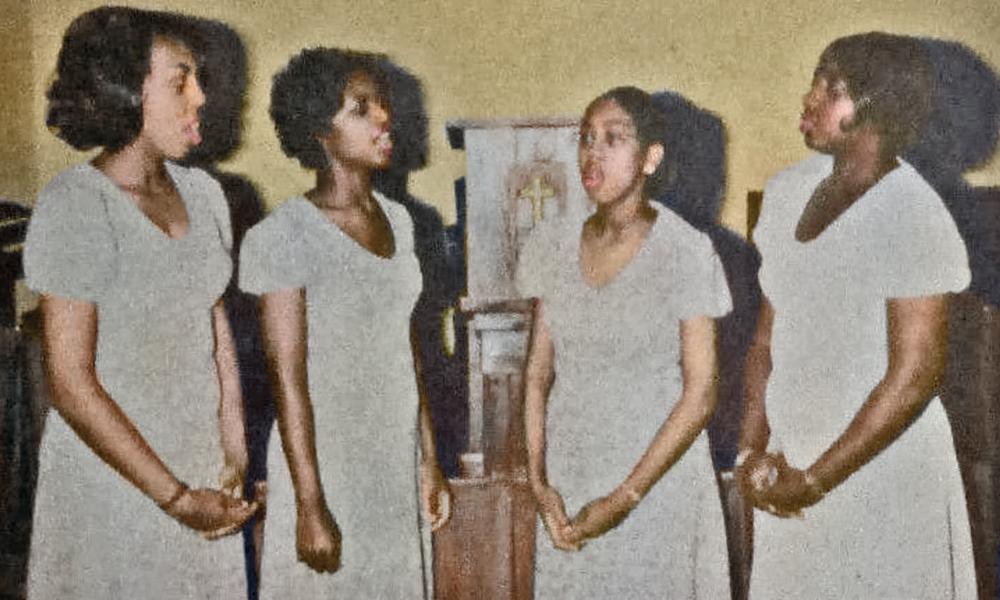 The Darcus Sisters singing group on an album cover