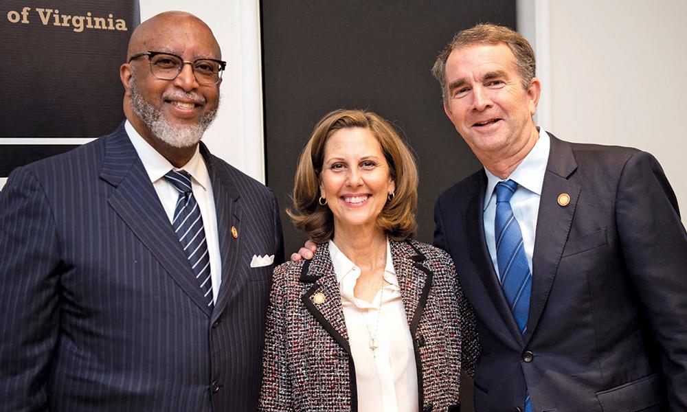 Gilbert Bland with Gov. and Mrs. Ralph Northam.