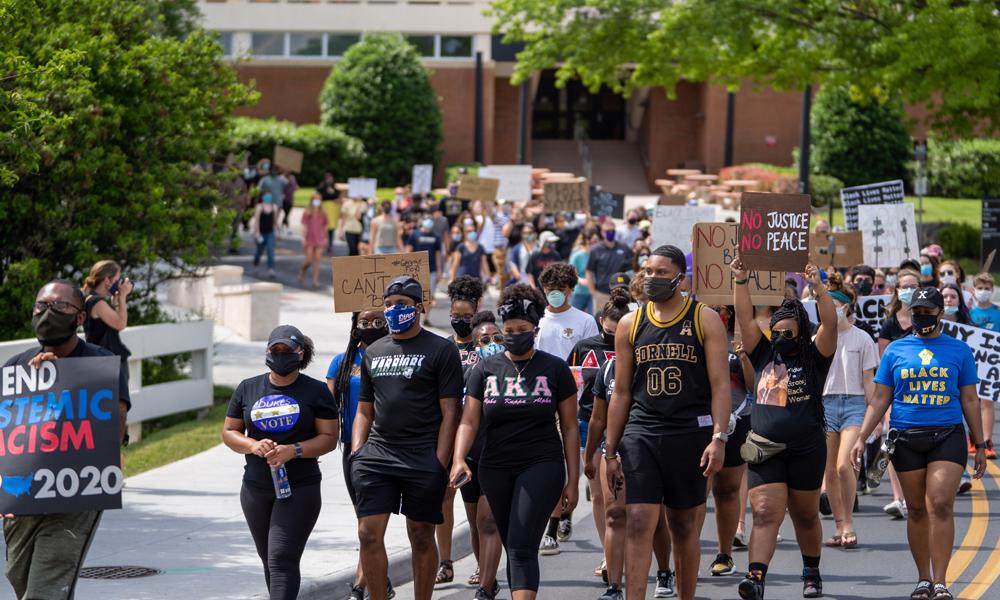 JMU NAACP march lead