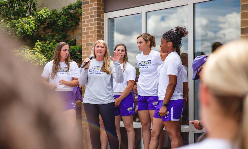 JMU Softball WCWS return home LaPorte