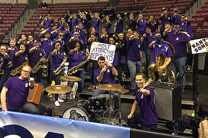 Pep Band playing "Start Wearing Purple"