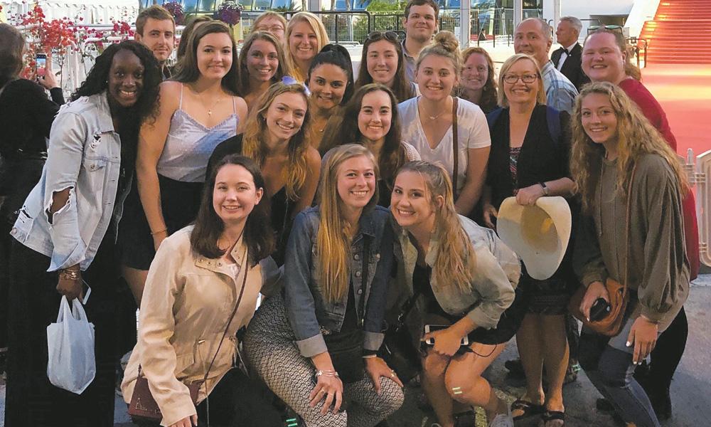 Pippert with students in Cannes