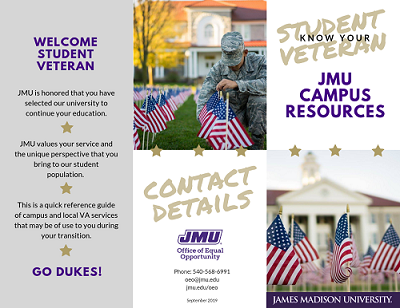 Photo of Student Veteran Resources Quick Reference Brochure