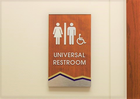 Universal restroom sign