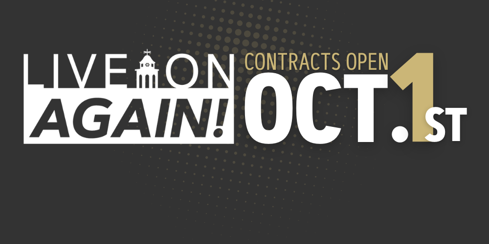 Live On Again! Contracts open October 1, 2025
