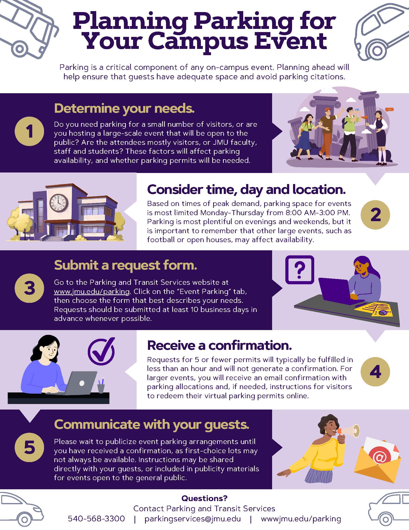 Planning Parking for Your Campus Event Infographic
