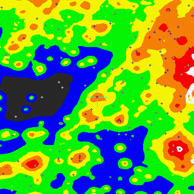 Light pollution map.