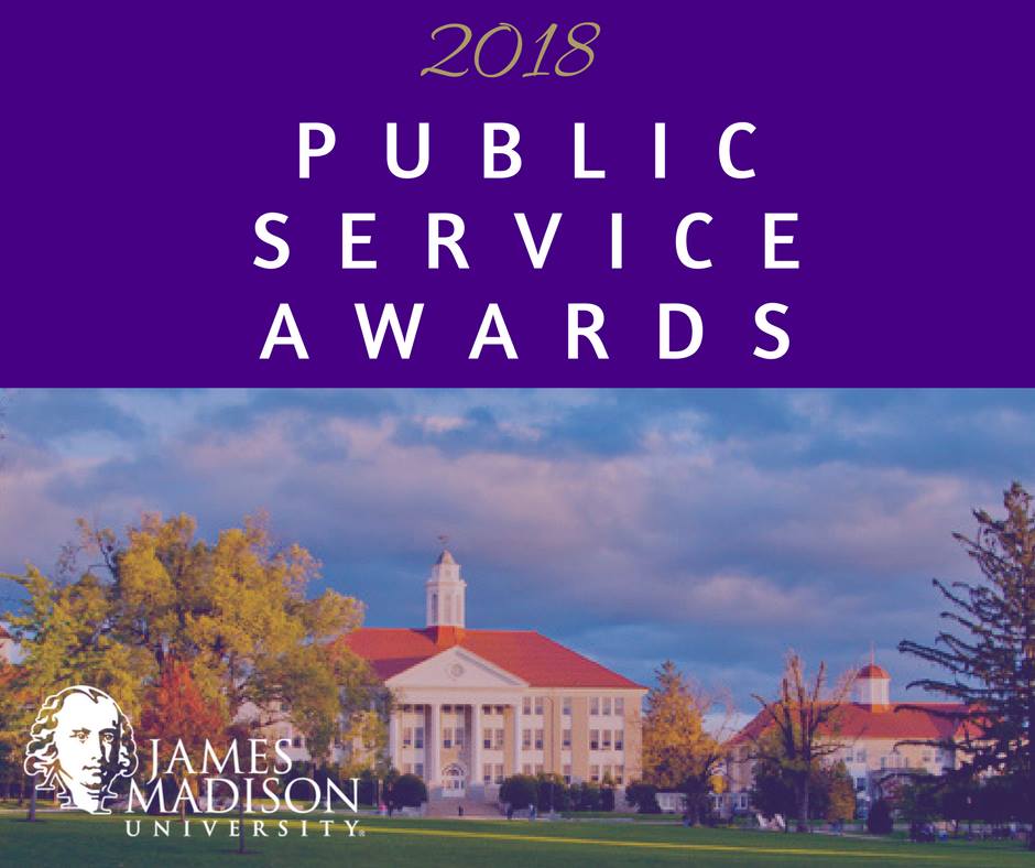 Public Service Award honorees named for 2018 JMU