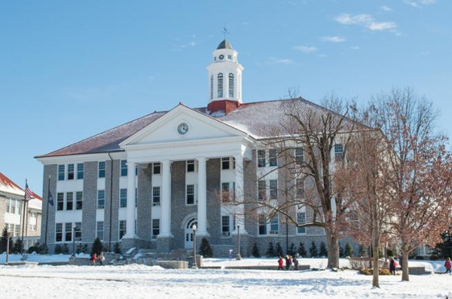 Wilson Hall in snow