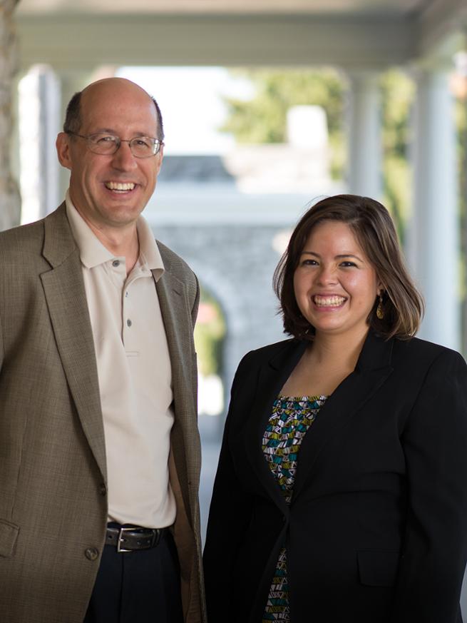 Professor of history Steven A. Reich and Honors student Michelle Amaya