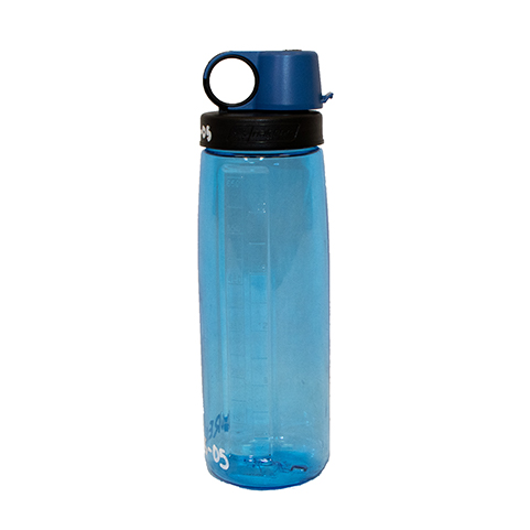 blue water bottle