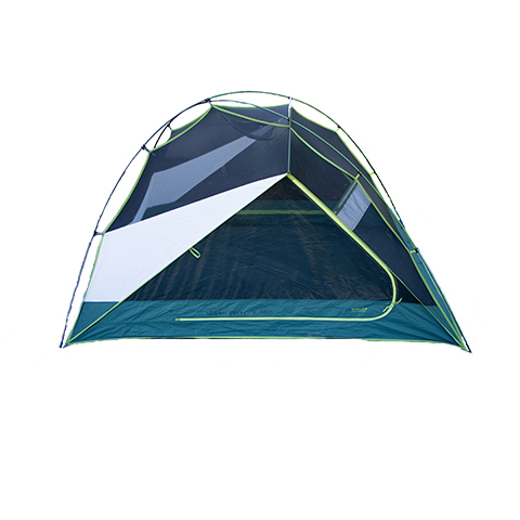 green and black 3 person tent