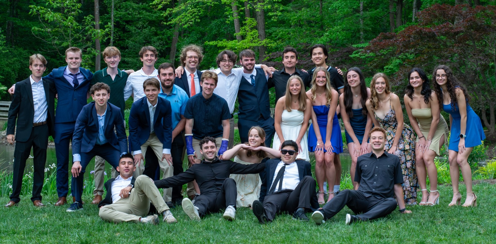 sport club members dressed in semi-formal attire
