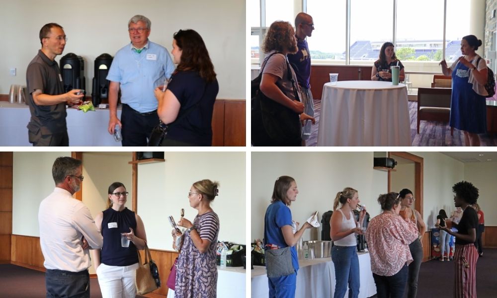 Students and faculty share summer research experiences during R&S social event
