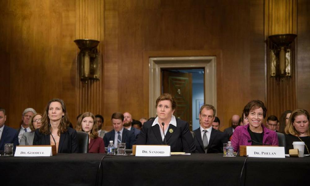 JMU School of Nursing Director, Julie Sanford (pictured center), testifies before Congress.