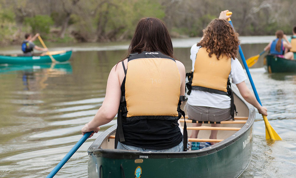 Kayakers on a river