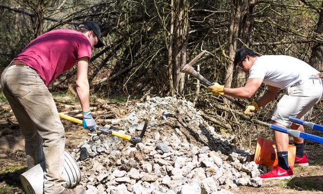 JMU students work during Big Event 2014