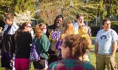 JMU students prepare for a day of service during the Big Event 2013