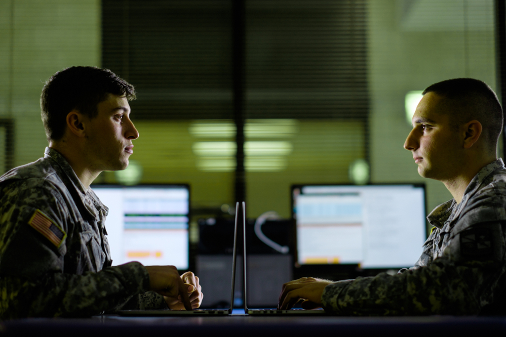 Cadets Evan Plumley and Joseph Daoud